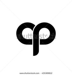 the letter p is made up of two black letters, and it looks like they are connected