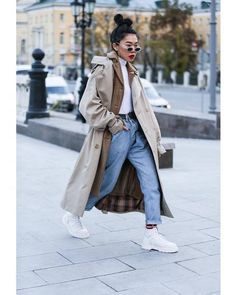 Korean Winter Outfits, Leather Jacket Outfit, Oversized Trench, Korean Winter, Oversized Trench Coat, Korean Fashion Winter, Trench Coat Outfit, Korean Fashion Summer, Daily Fashion Inspiration