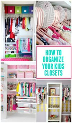 an organized closet with lots of clothes and other things to organize for kids's closets