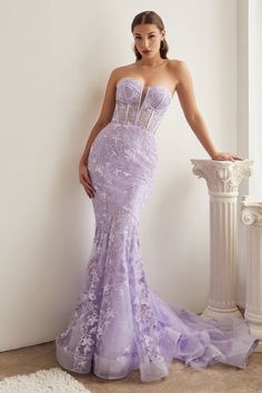 Strapless Butterfly Print Sheer Corset Bodice Luxury Gala mermaid Prom & Bridesmaid gown Formal Evening Pretty Dress CDCB099 Lavender Corset Dress, Unforgettable Dress, Kiara Dress, Romantic Gown, Special Ocassion Dresses, Silhouette Butterfly, Structured Corset, Butterfly Prints, Boho Princess