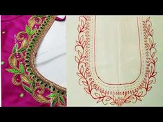 two different types of embroidery work on clothes