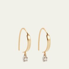 LANA JEWELRY earrings 14-karat yellow gold G-H/SI1 diamonds Total carat weight: 0.44 For pierced ears Imported Lana Jewelry, Gold G, Pierced Ears, Ear Piercings, Solid Gold, Tops Designs, Jewelry Earrings, Hoop Earrings, Diamonds