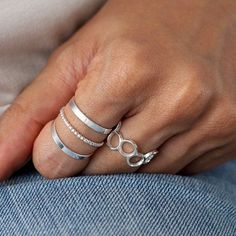 Minimalist band ring. Your basic and essential ring for stacking your rings! Material 925 Sterling Silver. Nickel free. Suitable for sensitive skin. Quantity & Measurement For 1 ring only 2.3mm ring US size: 4, 5, 6, 7, 8, 9, 10 available * Rings for layering purposes only. Sold separately. Stacked Wedding Rings, Eternity Ring Gold, Jewellery Ring, Diamond Stacking Rings, Stylish Rings, Silver Stacking Rings, Gold Ring Stack, Gold Band Ring, Gold Filled Jewelry