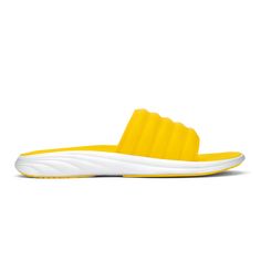 Drawing inspiration from sporty sneakers, the Komo Slide combines the ease of a slip-on with the comfort of OluKai. Featuring a cushioned footbed and a snug, water-resistant strap, this slide is designed for effortless entry and superior comfort. The name 'Komo,' meaning "to enter" or "to go into," aptly reflects the slide's readiness to accompany you in every step of your day, whether you're hitting the beach or the streets. Key Features: Water-Repellent Material: Crafted with water-repellent s Comfortable Slides With Ortholite Insole, Comfortable Slip-on Slides With Ortholite Insole, Sporty Slip-on Sport Sandals For Beach, Sporty Slip-ons With Removable Insole For Summer, Comfortable Slip-on Sandals For Water Sports, Casual Yellow Sport Sandals With Removable Insole, Casual Slip-on Slides With Ortholite Insole, Summer Sports Slip-on Sneakers With Cushioned Footbed, Functional Slip-on Sport Sandals For The Beach