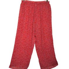 "Josie Natori Red Hearts Pajama PJ Pants XS Sheer Pajama Sleepwear Vintage 1988 Women's X-Small 100% Polyester - Sheer Chiffon feel Elastic Waist 11\" Across Waist 20\" Inseam No defects noted item#0130/061421" Hearts Pyjama, Casual Red Sleepwear Pants, Cozy Red Sleepwear, Sleepwear Vintage, Red Relaxed Fit Sleepwear, Playful Red Sleep Sets, Red Pyjamas, Lounge Sleepwear, Josie Natori