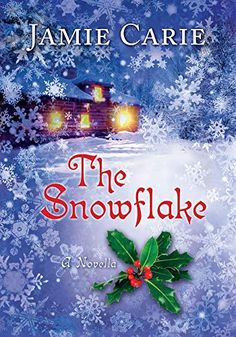 the snowflake by jamie carre is shown in front of a snowy scene