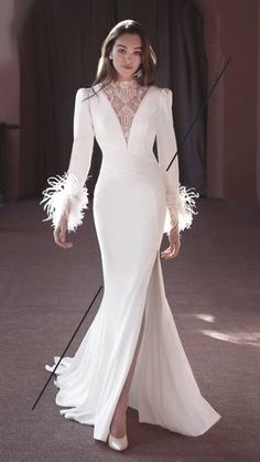 Baju Kahwin, Sheer Wedding Dress, Fancy Wedding Dresses, Elegant Dresses Classy, فستان سهرة, Glam Dresses, White Mesh