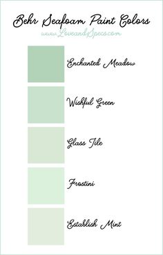 the color scheme for this paint palette is light green