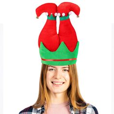 The Holiday Aisle® Christmas Celebration Costume Party Accessories Elf Hat Twinkle Toe Green/Red Bands Hat - Props & Party Supplies for Plays, Festivals, Photo Shoots (1/Pkg) Pkg/1 The Holiday Aisle® | The Holiday Aisle® PMU Christmas Celebration Costume Party Accessories Elf Hat Twinkle Toe Green / red Bands Hat Pkg / 1 green / pink / redFabric | Wayfair Elf Hat, Christmas Celebration, Red Band, Hat Band, The Holiday Aisle, Party Accessories, Costume Party, Twinkle Twinkle, Pink Red