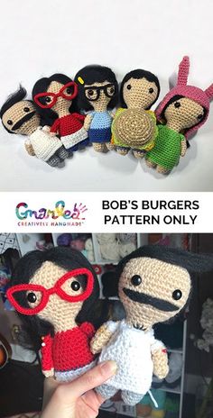 there is a crochet pattern for the bob's burgerers dolls