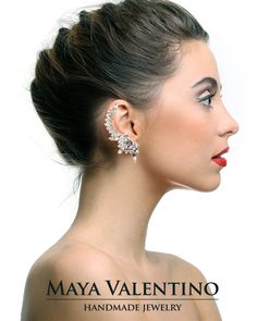 Ear Cuff earrings, Climbing Crystal earrings, Climber Earrings, Swarovski earrings, Trending earrings, Ear Crawler Earrings, Prom Earrings Amazing ear cuff design, crystal ear cuff, great for bridal, prom, special occasion or ag fit for a best friend designed and created by Maya Valentino, with super sparkling crystals from Swarovski® Ear cuff Details: Element size:77mm x 40mm at the bottom of the earring is a stud and at the top is High-Quality Clip. The other side Stud earring: * if you choose Earrings Cuffs, Climbing Earrings, Crystal Ear Cuff, Ear Crawler Earrings, Black Diamond Earrings, Crawlers Earrings, Prom Earrings, Ear Climber, Earrings Big