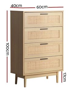 an image of a chest of drawers with measurements