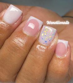 Short Cute Nails Natural, Real Square Nails, Polly Gell Nail Short, Shorties Nails Color, Acrylic Overlay Nails Short Natural, Short Clear Acrylic Nails, Plan Nails, Nail Designs Short Square, Extra Short Square Nails