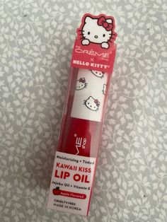 hello kitty lip oil in the packaging