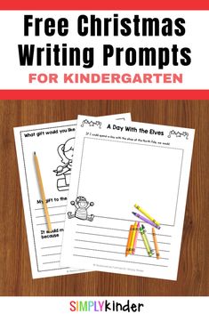 christmas writing worksheets for kids with the title