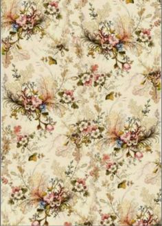 a floral wallpaper with lots of flowers on it