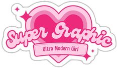 the logo for super graphic ultra modern girl