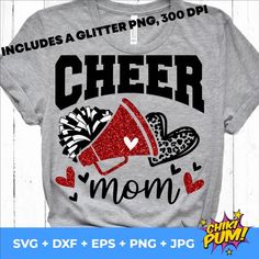 Cheer Mom Svg, Cheerleader Svg, Pom Pom Girl, Cheer Coaches, Cheer Gifts, Cheer Shirts, Mama Svg, Group Shirts