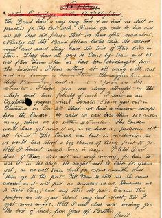 an old letter with writing on it