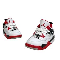 Experience Ultimate Style And Comfort With The Nike Kids Air Jordan Retro 4 Mid Top Fire Red Sneakers, Size 9c - Nwob. Perfect For Unisex Kids, These White And Red Kicks Are Undeniably Trendy. Brand: Nike Color: White, Red Size: 9c Style: Sneakers For: Unisex Kids Features: Sneakers Size: Unisex Kids 9c Condition: New Without Box New Without Box. Red Non-slip Sneakers For Sports, Red Air Jordan 4 Sports Shoes With Round Toe, Red Air Jordan 4 High-top With Rubber Sole, Red High-top Air Jordan 4 With Rubber Sole, Non-slip White Jordan Shoes For Sports, Casual Red Non-slip Basketball Shoes, Red Low-top Air Jordan 4 With Rubber Sole, Red Non-slip Basketball Shoes With Round Toe, Red Low-top Non-slip Basketball Shoes