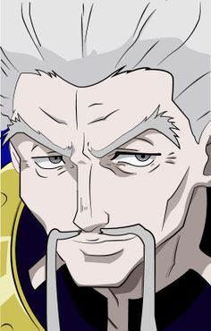 an anime character with white hair and blue eyes is staring at the camera while he's holding his nose open