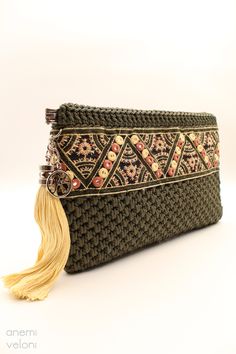 Embroidered Clutch Bag Ethnic Handbag Green Clutch Crochet | Etsy Turkey Luxury Handmade Traditional Clutch, Beige Bohemian Clutch Pouch, Bohemian Beige Clutch Pouch, Rectangular Woven Clutch For Festival, Bohemian Embroidered Clutch Bag, Bohemian Embroidered Rectangular Clutch, Handmade Green Bohemian Clutch, Bohemian Woven Pouch Clutch, Bohemian Embroidered Rectangular Crochet Bag