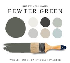 the paint color palette for sheryln williams's pewter green