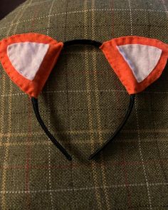 All handmade, hand sewn  with felt. Perfect for dressing up as a fox Headband Dress, Felt Headband, Fox Ears, Costume Hats, Ear Headbands, Soft Toy, Costume Accessories, Hand Sewn, Headpiece