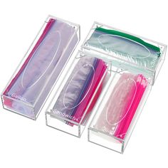 three different types of toothbrushes in plastic cases