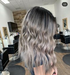 Ash Brown To Ash Blonde Balayage, Brown And Ashy Blonde Balayage, Smokey Blonde Hair Ash Brown, Level 7 Ash Blonde Balayage Highlights, Ashy Brown Hair Balayage Ash Blonde, Ashy Balayage, Balayage Hair Ash, Color Balayage, Dark Brunette Hair