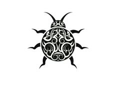 a black and white image of a turtle with intricate designs on it's back