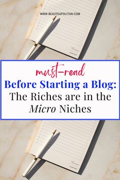 The riches are in the micro niches Beauty Blogging, Beginners Makeup, Blog Niche, The Mistake