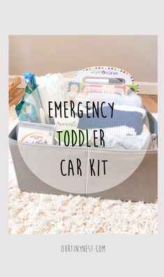 the emergency toddler car kit is packed with items