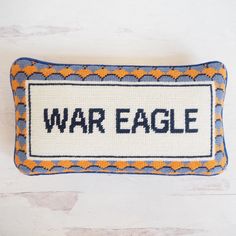 Go All In For The Auburn Tigers With Our Handmade Needlepoint Pillow. Velvet Back. Approximately 7x13. Limited Quantities Available. New From Designer. Price Is Firm. Auburn Decor, Needlepoint Decor, Needlepoint Pillow, 60 Years Ago, Leather Luggage Tags, Auburn University, Needlepoint Pillows, Alabama Football, Auburn Tigers