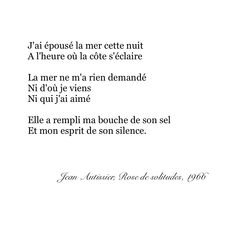 a poem written in french on white paper with the words'la eposee la ner ete coee '