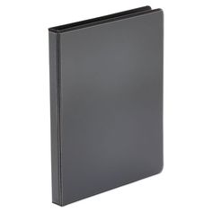 a black binder on a white background