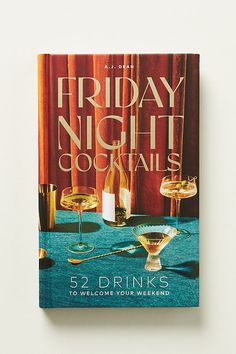 a book cover for friday night cocktails