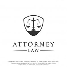 the logo for attorney law, which is located on top of a shield