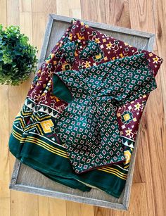 Brown and green Modal silk patola print saree Patola Print, Saree And Blouse, Print Saree, Brown And Green, Printed Sarees, Luxury Fabrics, Saree Blouse, Make You Feel, Special Occasion