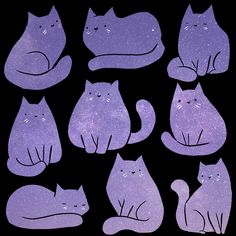 Cute galaxy star cats illustration Galaxy Cat, Galaxies Stars, Cats Illustration, Cute Illustration, Cute Cats, Art Ideas, Borders, Kids Rugs