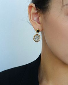 Step into history with our Ancient Greek Coin Earrings collection, inspired by timeless designs that capture the essence of ancient artistry. Each earring features an authentic or replica Greek coin, encased in elegant gold or silver accents. These statement pieces exude sophistication, seamlessly blending classical heritage with modern elegance. Perfect for those who appreciate unique jewelry with a story, these earrings are ideal for adding a touch of history to both casual and formal looks. W Silver Vintage Earrings, Ancient Greek Coin, Greek Coins, Coin Earrings, Silver Coin, Earrings Collection, Silver Accents, Gemstone Bracelets, Silver Coins