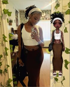 Earthy School Outfits, Earthy Outfits Black Women, Earthy Aesthetic Outfits, Earthy Core, Earthy Outfits Aesthetic, Earthy Girl, Earth Girl, Looks Hip Hop