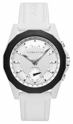 Armani Exchange CONNECTED Smart Watch White Silicone Strap AXT1000 Skeleton Watch, White Dial, Minerals Crystals, Quartz Movement, Jaeger Watch, Smart Watch, Customer Service