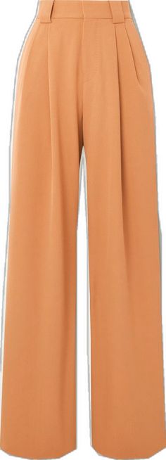 Elegant Fitted Orange Pants, Elegant Orange Pants For Fall, Elegant Orange Fall Pants, Formal Orange Trousers, Orange High-waisted Wide Leg Pants For Fall, Elegant Fitted Orange Bottoms, High-waisted Wide Leg Orange Pants For Fall, Formal Orange Pants For Spring, Elegant Orange Straight Pants