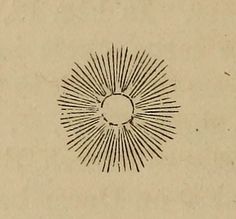 an image of a sunburst in the middle of a piece of brown paper