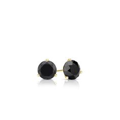 Black diamond stud earrings are a bold trending fashion statement. These round cut circle black diamond studs pair sparkle with a total weight of 0.25 ctw. that add a subtle statement to your wardrobe. Making these a style necessity. Set in stylish 3-prong martini settings and are available with push-back or screw backings. These 14kt yellow gold earrings are the perfect combination of tones to set of the jet black diamonds. Round Diamond Stud Earrings, Black Diamond Pendant, Martini Set, Black Diamond Earrings Studs, Black Diamond Studs, Halo Diamond Earrings, Solitaire Diamond Pendant, Black Diamond Earrings, Diamond Earrings Studs Round