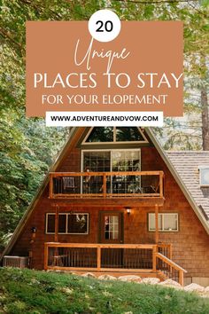 An A Frame Cabin surrounded by Forest in Oregon Unique Stays, Unique Elopement, Places To Elope, Elopement Ceremony, Elopement Ideas, Adventure Elopement, Top 50, Unique Ideas, Elopement