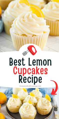 the best lemon cupcakes recipe is on display