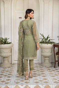 Pakistani Party Dresses, Embroidered Salwar, Pistachio Color, Pakistani Style, Pakistani Salwar Kameez, Pakistani Dress, Girl Swag, Brown Girl, Pakistani Outfits