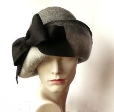 Grey felt hat Cloche Felted Hat felt hat Cloche Hat Fapper Hat Art Hat Gray Hat La belle epoque Art Deco 1920s hat Art Hats Grey hat cloche 1920's hat Hats&Caps Accessories Handmade Great, very flattering hat ! Adapts to the head ! Special and unique ! Sophisticated and elegant ! As the base for my works I use great materials like highest quality Australian merino wool (18 micro). All my works are made by hand in the process of long-term, hand felting My products are unique, designed by me, Cappello Cloche, Art Hats, 1920s Hats, 1920s Hat, Flapper Accessories, Classy Hats, Felted Hat, Cloche Hats, Hat Art